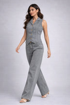 Urban Muse Grey Denim Co-ord Set