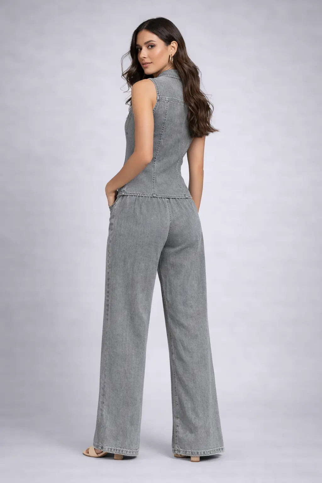 Urban Muse Grey Denim Co-ord Set
