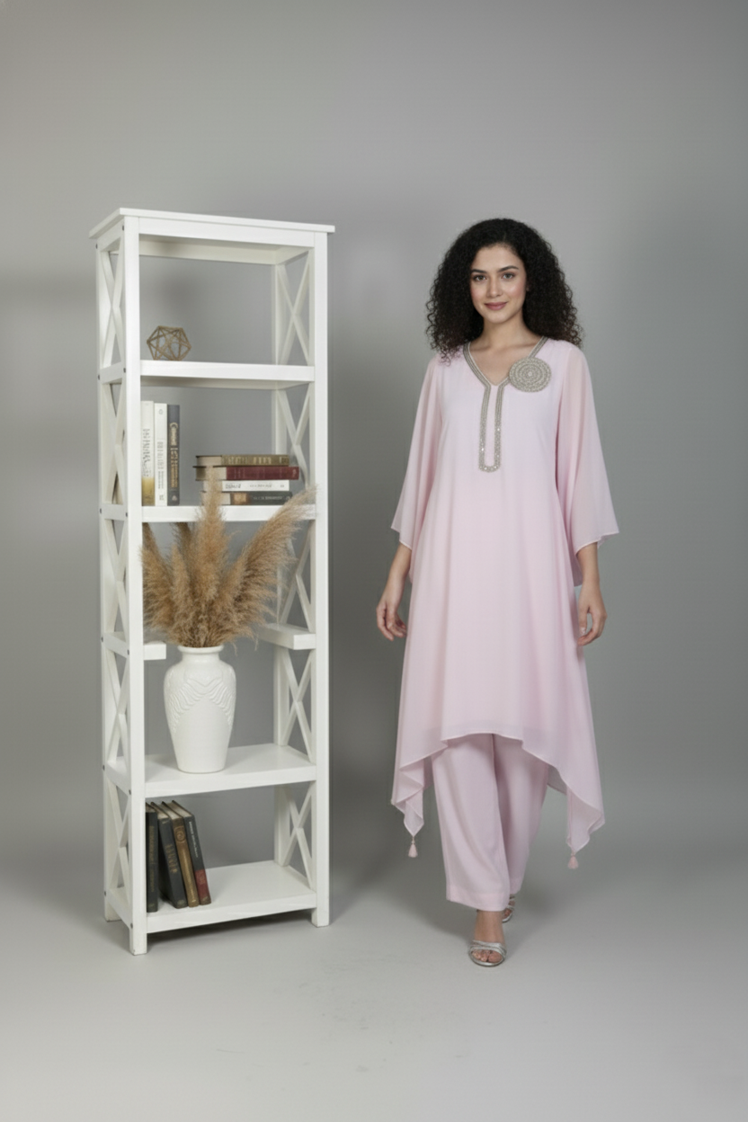 Blush Aura Georgette Kurti Set - Image 2
