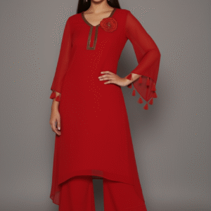 Crimson Charm CutDana Kurti Set