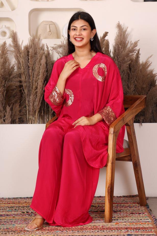 Regan Sequin Crepe Kaftan Co-ord Set