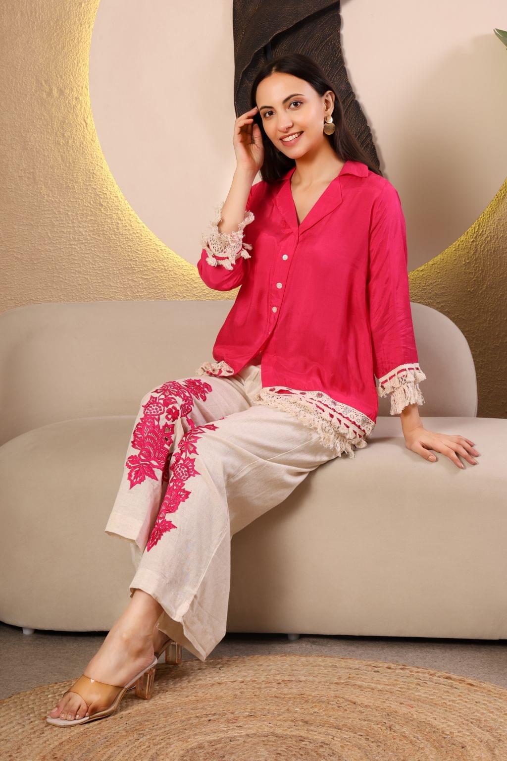 Gulnaar Grace” Linen Co-ord Set - Image 2
